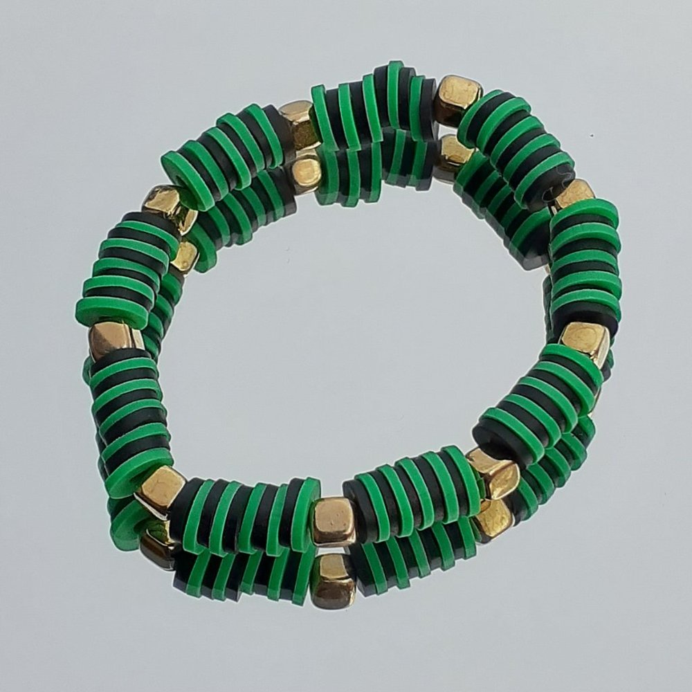 Clay bead stretchy string bracelet when you buy 2 you get 1 free bracelet